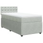 Cama box spring con colchón terciopelo gris claro 100x200 cm de , Camas y somieres - Ref: Foro24-3287674, Precio: 372,83 €, D...