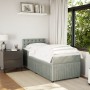 Cama box spring con colchón terciopelo gris claro 100x200 cm de , Camas y somieres - Ref: Foro24-3287674, Precio: 372,83 €, D...