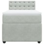 Cama box spring con colchón terciopelo gris claro 100x200 cm de , Camas y somieres - Ref: Foro24-3287674, Precio: 372,83 €, D...