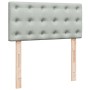 Cama box spring con colchón terciopelo gris claro 100x200 cm de , Camas y somieres - Ref: Foro24-3287674, Precio: 372,83 €, D...