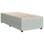 Cama box spring con colchón terciopelo gris claro 100x200 cm de , Camas y somieres - Ref: Foro24-3287674, Precio: 372,83 €, D...