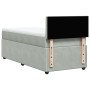 Cama box spring con colchón terciopelo gris claro 100x200 cm de , Camas y somieres - Ref: Foro24-3287674, Precio: 372,83 €, D...