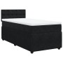 Cama box spring con colchón terciopelo negro 100x200 cm de , Camas y somieres - Ref: Foro24-3287676, Precio: 358,12 €, Descue...