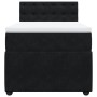 Cama box spring con colchón terciopelo negro 100x200 cm de , Camas y somieres - Ref: Foro24-3287676, Precio: 358,12 €, Descue...