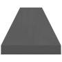 Estante flotante de pared MDF gris brillo 120x23,5x3,8 cm en Estanterías | Comprar online en Foru.es