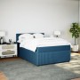 Cama box spring con colchón terciopelo azul 160x200 cm de , Camas y somieres - Ref: Foro24-3287786, Precio: 582,65 €, Descuen...