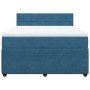 Cama box spring con colchón terciopelo azul 160x200 cm de , Camas y somieres - Ref: Foro24-3287786, Precio: 582,65 €, Descuen...