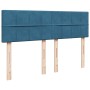Cama box spring con colchón terciopelo azul 160x200 cm de , Camas y somieres - Ref: Foro24-3287786, Precio: 582,65 €, Descuen...