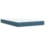 Cama box spring con colchón terciopelo azul 160x200 cm de , Camas y somieres - Ref: Foro24-3287786, Precio: 582,65 €, Descuen...