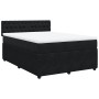 Cama box spring con colchón terciopelo negro 160x200 cm de , Camas y somieres - Ref: Foro24-3287790, Precio: 547,56 €, Descue...