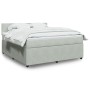 Cama box spring con colchón terciopelo gris claro 180x200 cm de , Camas y somieres - Ref: Foro24-3287800, Precio: 687,79 €, D...