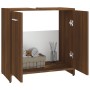 Armario de baño madera contrachapada marrón roble 60x33x60 cm de vidaXL, Muebles de baño - Ref: Foro24-815527, Precio: 39,08 ...