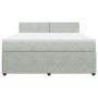 Cama box spring con colchón terciopelo gris claro 180x200 cm de , Camas y somieres - Ref: Foro24-3287800, Precio: 687,79 €, D...