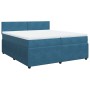 Cama box spring con colchón terciopelo azul 200x200 cm de , Camas y somieres - Ref: Foro24-3287828, Precio: 739,67 €, Descuen...