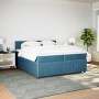 Cama box spring con colchón terciopelo azul 200x200 cm de , Camas y somieres - Ref: Foro24-3287828, Precio: 739,67 €, Descuen...