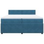 Cama box spring con colchón terciopelo azul 200x200 cm de , Camas y somieres - Ref: Foro24-3287828, Precio: 739,67 €, Descuen...