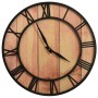 Reloj de pared MDF y hierro marrón y negro 39 cm de vidaXL, Relojes de pared - Ref: Foro24-325172, Precio: 39,59 €, Descuento: %
