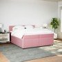Cama box spring con colchón terciopelo rosa 200x200 cm de , Camas y somieres - Ref: Foro24-3287835, Precio: 759,17 €, Descuen...