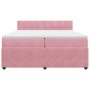 Cama box spring con colchón terciopelo rosa 200x200 cm de , Camas y somieres - Ref: Foro24-3287835, Precio: 759,17 €, Descuen...