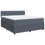 Cama box spring con colchón terciopelo gris oscuro 200x200 cm de , Camas y somieres - Ref: Foro24-3287837, Precio: 780,93 €, ...