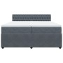 Cama box spring con colchón terciopelo gris oscuro 200x200 cm de , Camas y somieres - Ref: Foro24-3287837, Precio: 780,93 €, ...