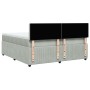 Cama box spring con colchón terciopelo gris claro 200x200 cm de , Camas y somieres - Ref: Foro24-3287842, Precio: 695,42 €, D...