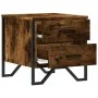 Bedside tables 2 units smoked oak engineered wood 40x41x40 cm by , Nightstands - Ref: Foro24-848509, Price: 69,67 €, Discount: %
