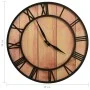 Brown and black MDF and iron wall clock 39 cm by vidaXL, Wall clocks - Ref: Foro24-325172, Price: 37,10 €, Discount: %