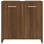 Armario de baño madera contrachapada marrón roble 60x33x60 cm de vidaXL, Muebles de baño - Ref: Foro24-815527, Precio: 39,08 ...