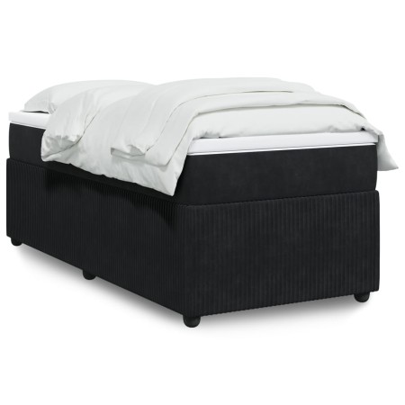 Cama box spring con colchón cuero sintético negro 90x190 cm de , Camas y somieres - Ref: Foro24-3285610, Precio: 300,01 €, De...