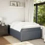 Dark gray velvet box spring bed with mattress 120x190 cm by , Beds and slatted bases - Ref: Foro24-3285627, Price: 425,42 €, ...