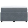 Dark gray velvet box spring bed with mattress 120x190 cm by , Beds and slatted bases - Ref: Foro24-3285627, Price: 425,42 €, ...