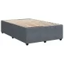 Dark gray velvet box spring bed with mattress 120x190 cm by , Beds and slatted bases - Ref: Foro24-3285627, Price: 425,42 €, ...