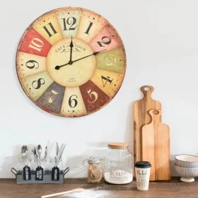 Reloj de pared vintage colorido 60 cm de vidaXL, Relojes de pared - Ref: Foro24-325181, Precio: 63,95 €, Descuento: %