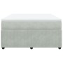 Cama box spring con colchón terciopelo gris claro 140x190 cm de , Camas y somieres - Ref: Foro24-3285638, Precio: 451,06 €, D...
