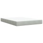 Cama box spring con colchón terciopelo gris claro 140x190 cm de , Camas y somieres - Ref: Foro24-3285638, Precio: 451,06 €, D...