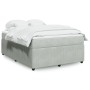 Cama box spring con colchón terciopelo gris claro 140x200 cm de , Camas y somieres - Ref: Foro24-3285644, Precio: 447,18 €, D...
