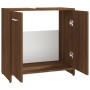 Armario de baño madera contrachapada marrón roble 60x33x60 cm de vidaXL, Muebles de baño - Ref: Foro24-815527, Precio: 39,08 ...