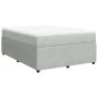 Box spring bed with light gray velvet mattress 140x200 cm by , Beds and slatted bases - Ref: Foro24-3285644, Price: 442,68 €,...