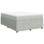 Cama box spring con colchón terciopelo gris claro 140x200 cm de , Camas y somieres - Ref: Foro24-3285644, Precio: 447,18 €, D...