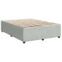 Box spring bed with light gray velvet mattress 140x200 cm by , Beds and slatted bases - Ref: Foro24-3285644, Price: 442,68 €,...
