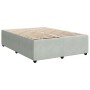Cama box spring con colchón terciopelo gris claro 140x200 cm de , Camas y somieres - Ref: Foro24-3285644, Precio: 447,18 €, D...