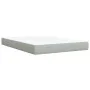 Box spring bed with light gray velvet mattress 140x200 cm by , Beds and slatted bases - Ref: Foro24-3285644, Price: 442,68 €,...