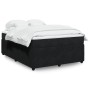 Cama box spring con colchón terciopelo negro 140x200 cm de , Camas y somieres - Ref: Foro24-3285646, Precio: 504,63 €, Descue...