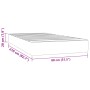 Colchón de muelles ensacados terciopelo negro 80x210x20 cm de , Colchones - Ref: Foro24-4016560, Precio: 128,19 €, Descuento: %