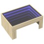 Mesa de centro con Infinity LED roble Sonoma 70x50x30 cm de , Mesas de centro - Ref: Foro24-847611, Precio: 86,12 €, Descuent...