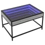 Mesa de centro con Infinity LED gris Sonoma 70x50x41 cm de , Mesas de centro - Ref: Foro24-847685, Precio: 87,73 €, Descuento: %