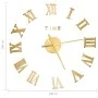 Reloj 3D de pared con diseño moderno dorado 100 cm XXL de vidaXL, Relojes de pared - Ref: Foro24-325160, Precio: 20,50 €, Des...