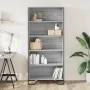 Estantería madera de ingeniería color gris Sonoma 80x31x169 cm de , Librerías y estanterías - Ref: Foro24-3295315, Precio: 92...