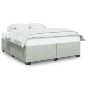 Estructura de cama de terciopelo gris claro 180x200 cm de , Camas y somieres - Ref: Foro24-3284649, Precio: 233,13 €, Descuen...